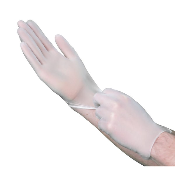 Industrial Glove, Vinyl, Clear, Small, 1000 PK